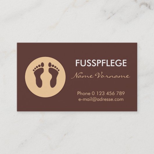 Carte De Visite fusspglege (Devant)