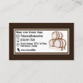 Carte De Visite Fûts de vin - Brun clair (Dos)