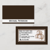 Carte De Visite Fûts de vin - Brun clair (Devant / Derrière)