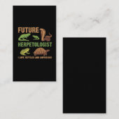 Carte De Visite Futur Herpétologiste Reptile Amphibians Fan Kid (Devant / Derrière)