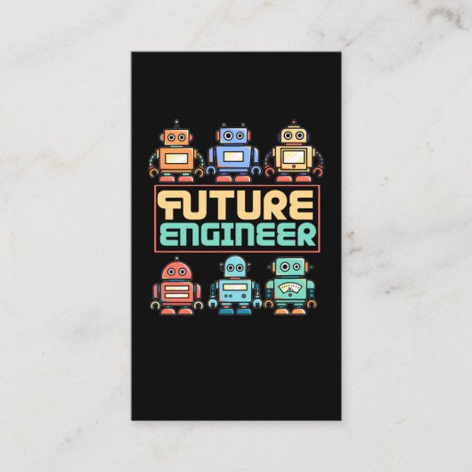 Carte De Visite Futur ingénieur en robotique Robot-enfant (Devant)