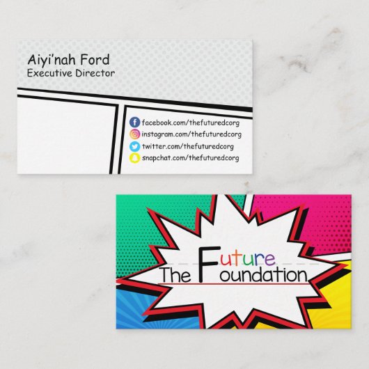 Carte De Visite Future Foundation (Devant / Derrière)