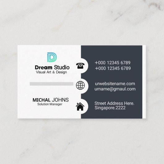 Carte de visite futuriste (Devant)