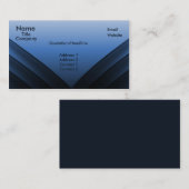 Carte de visite futuriste, bleu (Devant / Derrière)