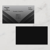 Carte de visite futuriste, gris (Devant / Derrière)