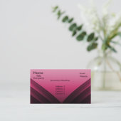 Carte de visite futuriste, rose foncé (Debout devant)