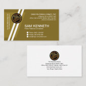 Carte De Visite Futuriste Slanting White Lines Consultant moderne (Devant / Derrière)