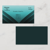 Carte de visite futuriste, Turquoise (Devant / Derrière)