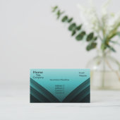 Carte de visite futuriste, Turquoise (Debout devant)