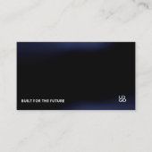 Carte De Visite Futuristic Dark Tech Startup Business Card (Devant)