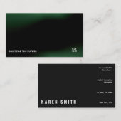 Carte De Visite Futuristic Dark Tech Startup Business Card (Devant / Derrière)