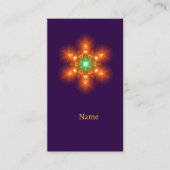 Carte De Visite Futuristic Neon Glow Flower Graphic (Devant)