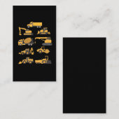 Carte De Visite Futurs véhicules d'excavateur de construction (Devant / Derrière)