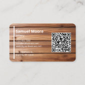 Carte De Visite Gabarits Menuiserie Code QR (Devant)