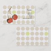 Carte de visite gai de cerise (Devant / Derrière)