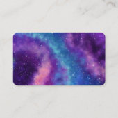 Carte de visite galactique violet, bleu et rose (Dos)