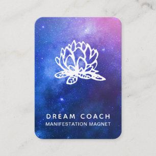 Carte De Visite *~* Galaxie céleste de nuit Sky Lotus Floral QR