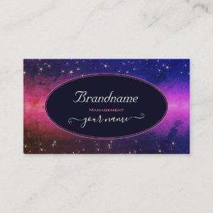 Carte De Visite Galaxie Colorée Universe Parties scintillant Étoil