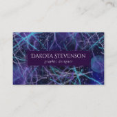 Carte De Visite Galaxie cosmique | Éclairage bleu violet et rose (Devant)