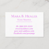 Carte De Visite Galaxie de nébuleuse de pêche de rose de lavande (Dos)