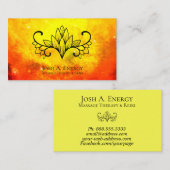 Carte De Visite Galaxie d'orange d'or d'univers de nébuleuse de (Devant / Derrière)