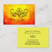 Carte De Visite Galaxie d'orange d'univers de nébuleuse d'or de (Devant / Derrière)