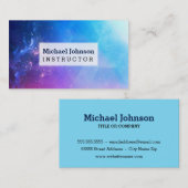 Carte De Visite Galaxie géométrique abstraite colorée (Devant / Derrière)