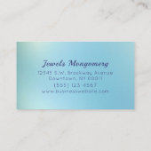 Carte De Visite Galaxie moderne Turquoise Lavendar Foil (Dos)