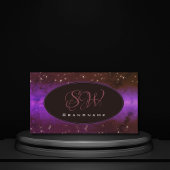 Carte De Visite Galaxie Parties scintillant violette bordeaux fonc
