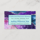 Carte De Visite Galaxy Agate Faux Parties scintillant Business Car (Devant)