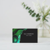 Carte De Visite Galaxy Agate moderne Emerald Green Malachite (Debout devant)