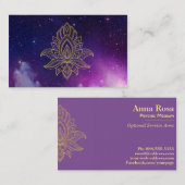 Carte De Visite *~* Galaxy Nebula Cosmic Sacré Hamsa (Devant / Derrière)