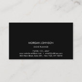 Carte De Visite Galaxy Space Noir Confetti Vip (Dos)