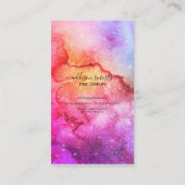 Carte De Visite Galaxy Space Stars Ultra Violet Rose Bijoux (Dos)