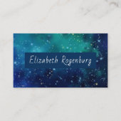 Carte de visite Galaxy turquoise (Devant)