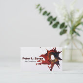 Carte De Visite Galerie abstraite de traçage de goutte d'aquarelle (Debout devant)