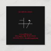 Carte de visite Galerie d'art (Dos)