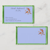 Carte De Visite Galerie d'art - cadre et oiseaux (Devant / Derrière)