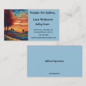 Carte De Visite Galerie d'art modifiable (Devant / Derrière)