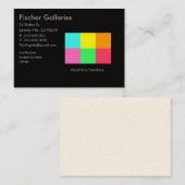 Carte De Visite Galerie d'art Party_Bloc de couleur (Devant / Derrière)