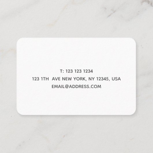 Carte De Visite Galets (Dos)