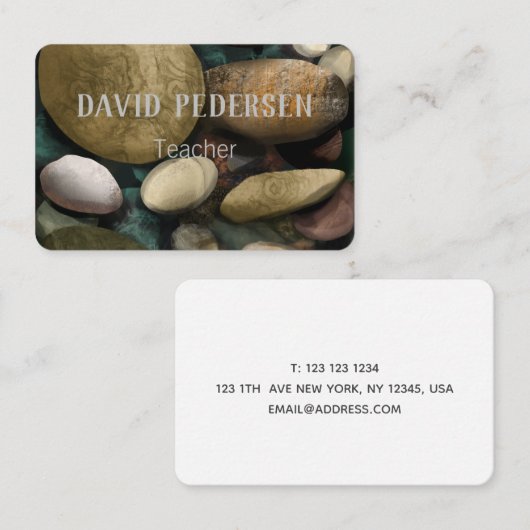 Carte De Visite Galets (Devant / Derrière)