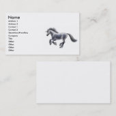 Carte de visite galopant de cheval de trait (Devant / Derrière)