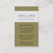 Carte De Visite Galore de la frontière de l'or antique du procureu (Dos)