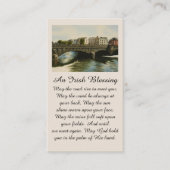 Carte De Visite Galway, sincères condoléances Rouge Sienne Bleu (Devant)