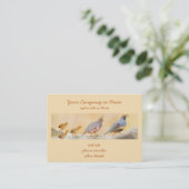 Carte De Visite Gambrel's Quail Painting Original Bird Art (Debout devant)