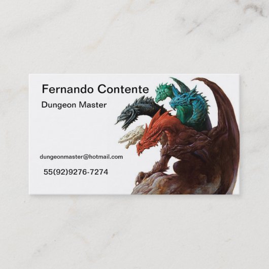 Carte De Visite Game Master (Devant)