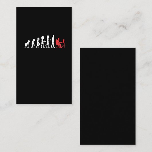 Carte De Visite Gamer Evolution Funny Gaming Nerd PC Admin Gamer (Devant / Derrière)