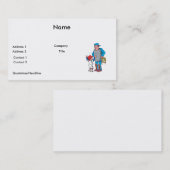 Carte De Visite gamin de baseball se disputant avec l'arbitre (Devant / Derrière)