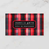 Carte De Visite Gamme Abstraite Red Black Plaid (Devant)
